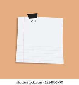 Blank square reminder paper note vector