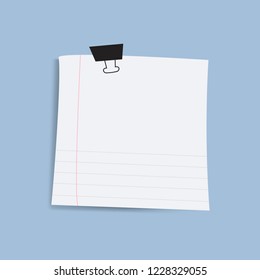 Blank square reminder paper note vector