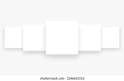 Blank Square Social Media Posts Templates for Blogs or Brand Designs. Vector Illustration