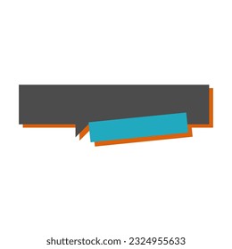 Blank square speech bubble brochure element design. Speech balloon. Vector illustration with empty copy space for text. Editable shapes for poster decoration. Creative and customizable frame