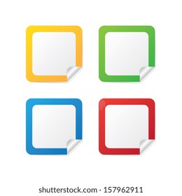 Blank Square Stickers Stock Vector (Royalty Free) 157962911 | Shutterstock