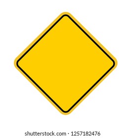 Blank Square Warning Sign. Vector illustration. on white background