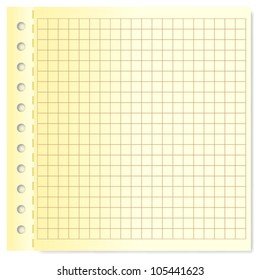 Blank squared grid paper - vector illustration