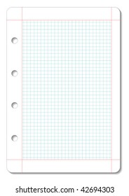 Blank squared paper design - vector illustration