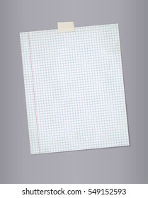 Blank squared paper from a notepad.