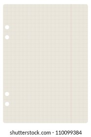 blank squared paper sheet - illustration