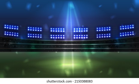 Blank Stadium arena with spotlights, background for your arts