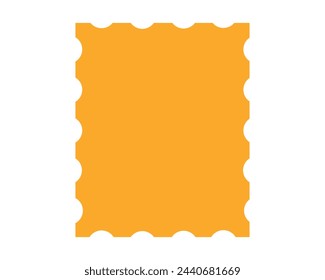 Blank stamp against a white background 
