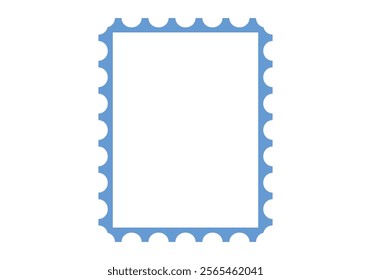 Blank stamp with blue frame