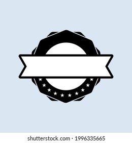 Blank stamp set. Vector. Blank badge icon. Certified badge logo. Stamp Template. Label, Sticker, Icons. Vector EPS 10. Isolated on white background.