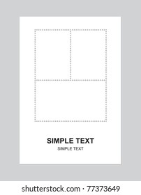 Blank stamps set on grey background