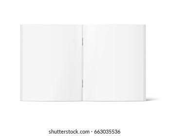 blank standing open book 3d illustration, can be used as design element, isolated white background, side view