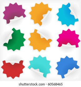 Etiquetas de las estrellas en blanco (vector)