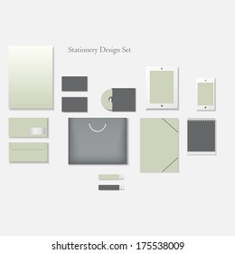 Blank stationery design set.