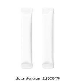 Blank stick mockup set. Two types of tops. Vector illustration isolated on white background. Can be use for food, medicine, cosmetic and etc. EPS10.	