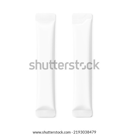 Blank stick mockup set. Two types of tops. Vector illustration isolated on white background. Can be use for food, medicine, cosmetic and etc. EPS10.	