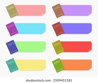 blank sticker with book flat color isolated