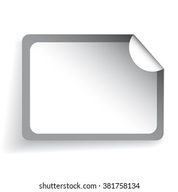 Blank sticker vector white