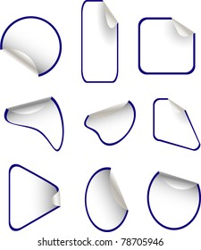 blank stickers label set. vector