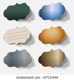 Blank stickers Labels, eps10 vector