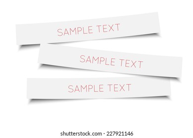 Blank stickers template with detailed shadow. Vector eps10