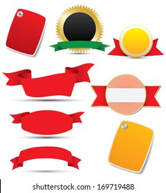 Blank stickers,labels, ribbons