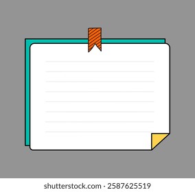 Blank Sticky Note with Decorative Tape