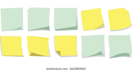 Blank Sticky Note Element Set