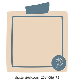 
Blank sticky note for message