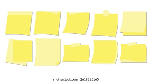 Blank Sticky Note Set Collection