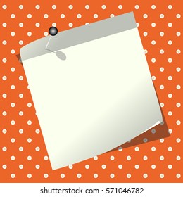 Blank sticky notes on orange background
