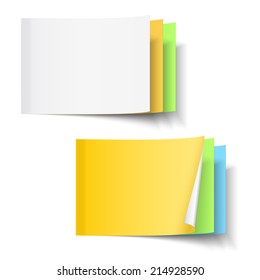 Blank Sticky Notes On White Background Stock Vector (Royalty Free ...