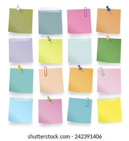 Blank Sticky Notes Vector