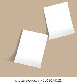 Blank sticky paper note with shadow, isolated on a white background. A clean, minimalist design perfect for reminders, notes, and creative projects, offering a versatile and professional look.