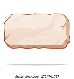 Vector de losa de piedra en blanco ilustración aislada