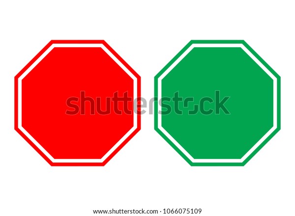 Blank Stop Go Sign Red Stop Stock Vector (Royalty Free) 1066075109 ...