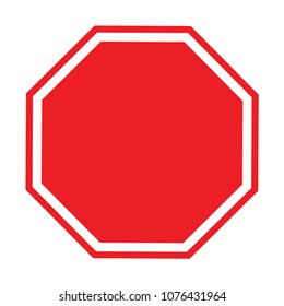 Blank Stop Sign