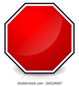 blank stop sign