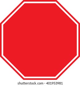 Blank Stop Sign