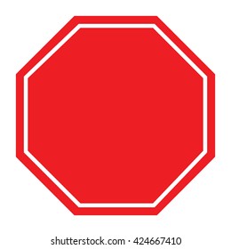 Blank Stop Sign