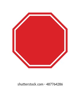 Blank Stop Sign 