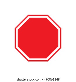 Blank Stop Sign