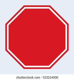 Blank Stop Sign