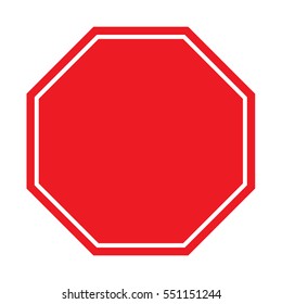 Blank Stop Sign