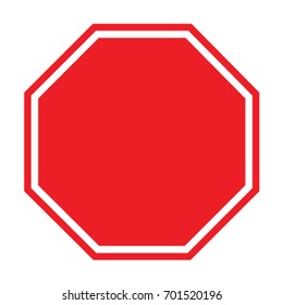 Blank stop sign