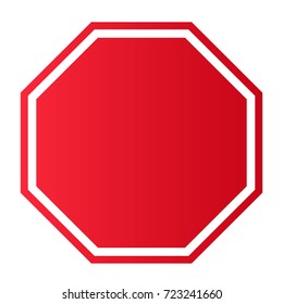 Blank Stop Sign