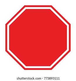 Blank Stop Sign