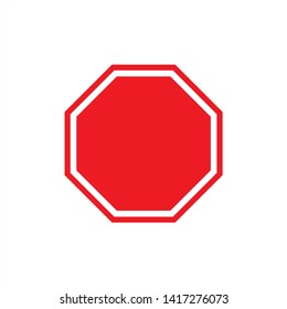 Blank Stop Sign - Vector
