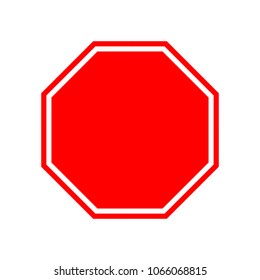 Blank Stop Sign Stock Vector (Royalty Free) 1087246424