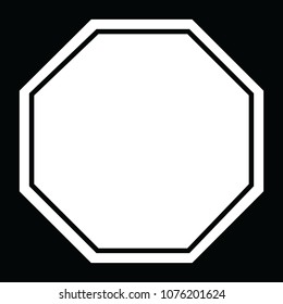 Blank stop sign. Vector illustration